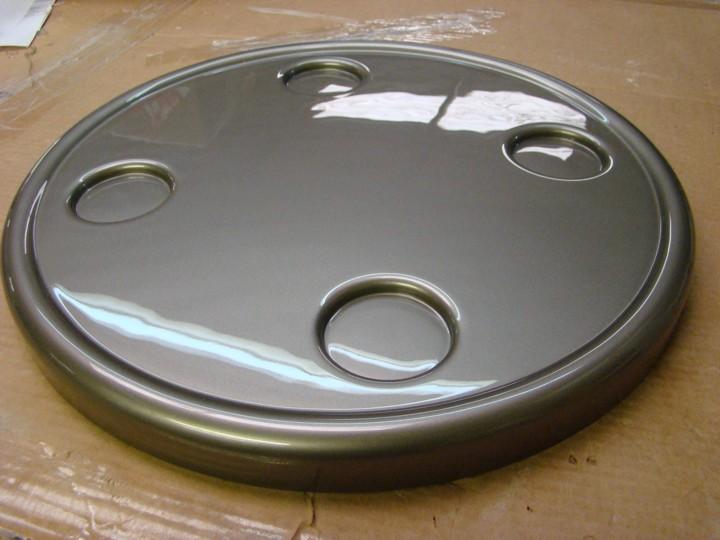 Round Metal flake(bronze) table for any Boat or RV